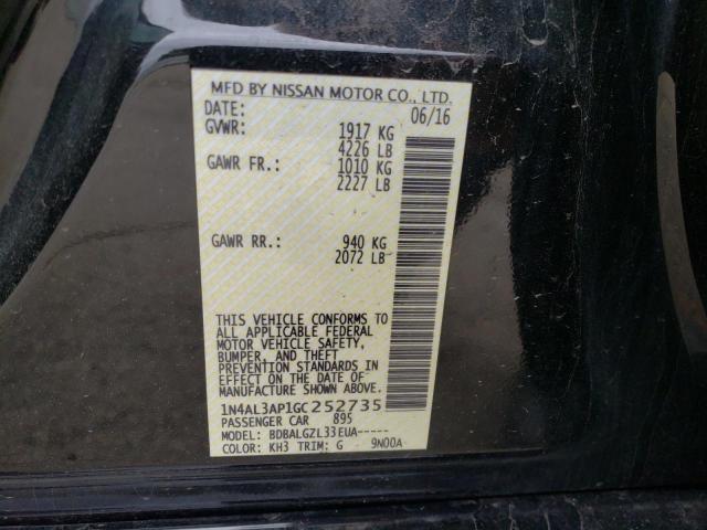 2016 NISSAN ALTIMA 2.5 1N4AL3AP1GC252735