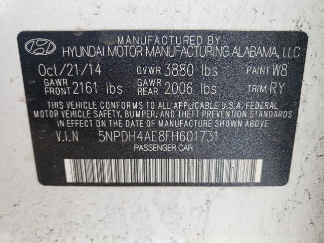 2015 HYUNDAI ELANTRA 5NPDH4AE8FH601731