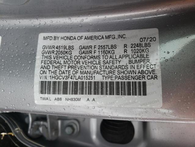 2020 HONDA ACCORD HYB 1HGCV3F47LA015251