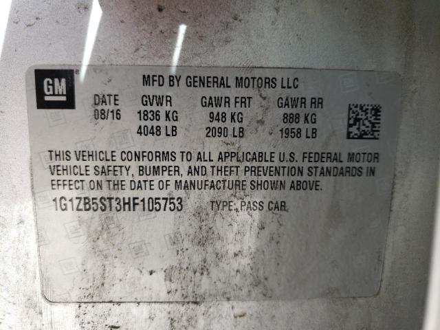 2017 CHEVROLET MALIBU LS 1G1ZB5ST3HF105753