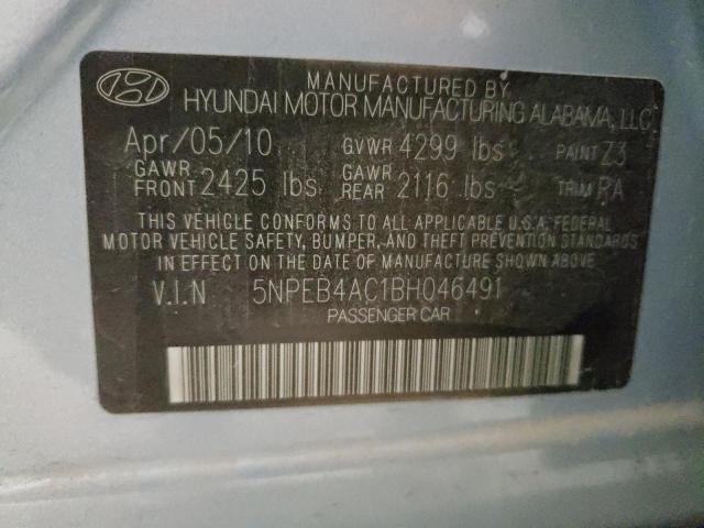 5NPEB4AC1BH046491 Hyundai Sonata Gls 2011. Фото: 9