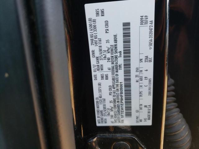 1FTEW1EP9HFB05001 Ford F150 Super 2017. Фото: 9