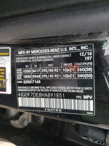 2017 MERCEDES-BENZ GLS 550 4M 4JGDF7DE8HA891851