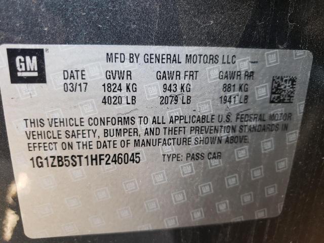 2017 CHEVROLET MALIBU LS 1G1ZB5ST1HF246045