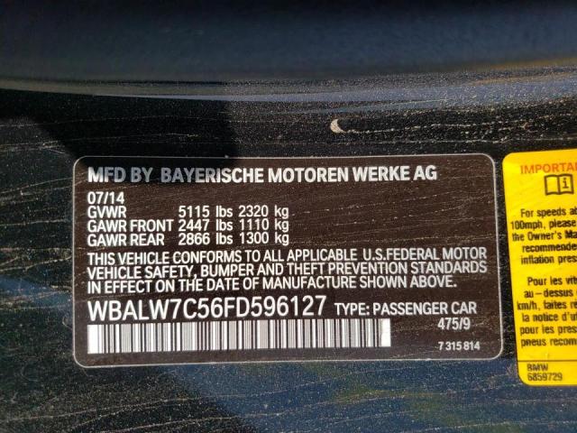 2015 BMW 640 I WBALW7C56FD596127