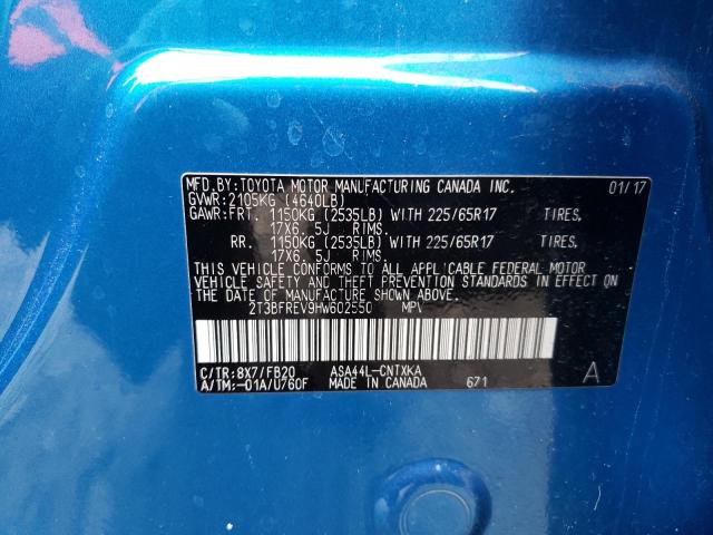 2017 TOYOTA RAV4 LE 2T3BFREV9HW602550