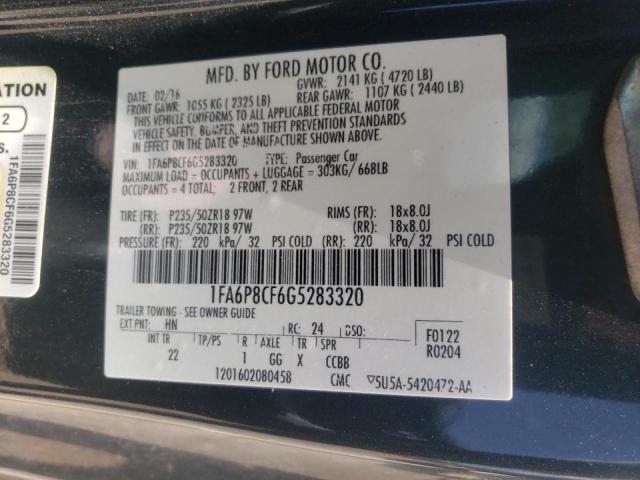 2016 FORD MUSTANG GT 1FA6P8CF6G5283320