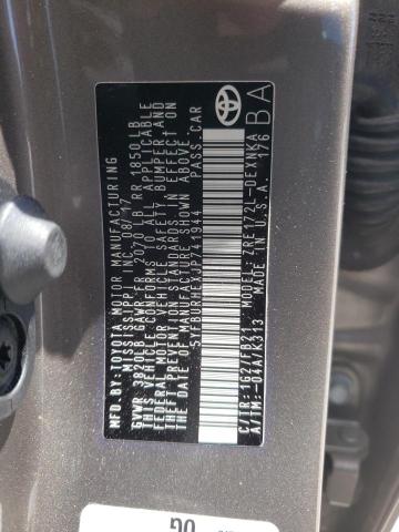 2018 TOYOTA COROLLA L 5YFBURHEXJP741944