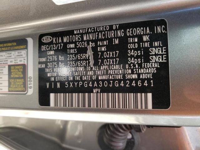 2018 KIA SORENTO LX 5XYPG4A30JG424641
