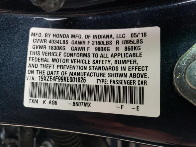 2019 HONDA INSIGHT TO 19XZE4F99KE001826