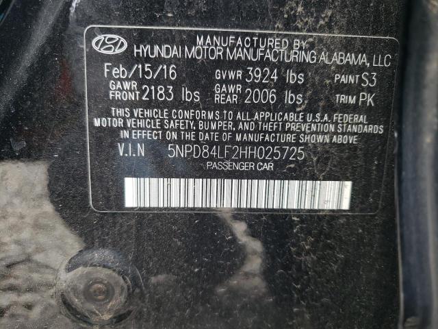 2017 HYUNDAI ELANTRA SE 5NPD84LF2HH025725
