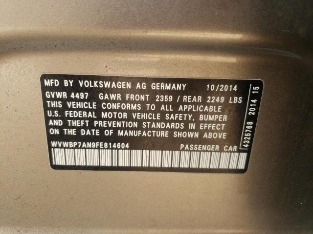 2015 VOLKSWAGEN CC SPORT WVWBP7AN9FE814604