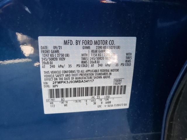 2021 FORD EDGE SE AW 2FMPK3J93MBA34117