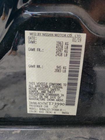 2019 NISSAN ALTIMA SR 1N4BL4CV7KC173990