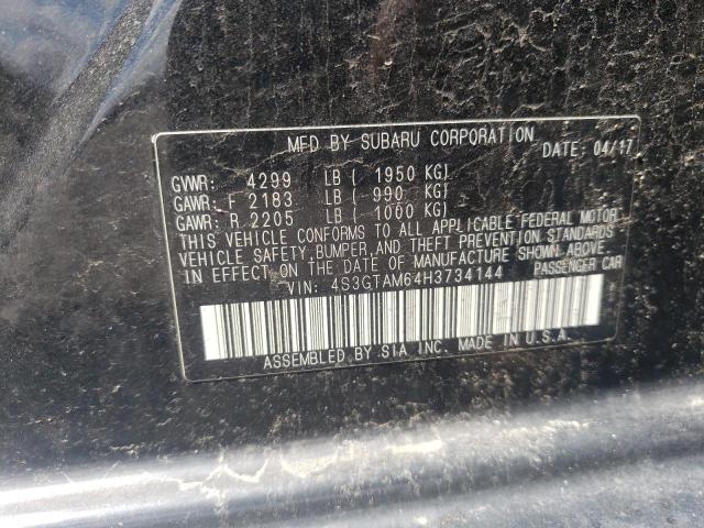 2017 SUBARU IMPREZA SP 4S3GTAM64H3734144
