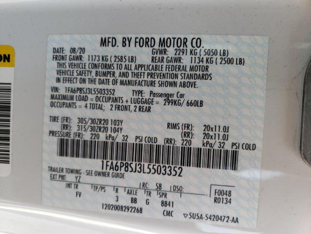 2020 FORD MUSTANG SH 1FA6P8SJ3L5503352