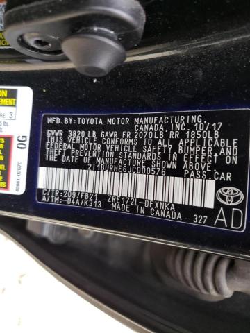2018 TOYOTA COROLLA L 2T1BURHE6JC000576