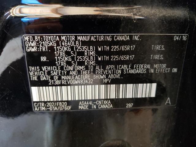 2016 TOYOTA RAV4 LE AW 2T3BFREV0GW483432