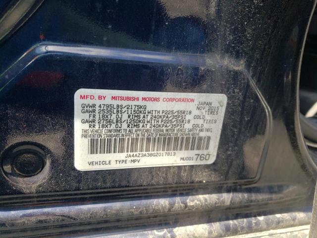 2016 MITSUBISHI OUTLANDER JA4AZ3A38GZ017813