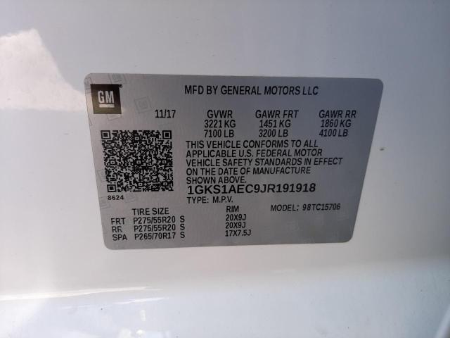 2018 GMC YUKON SLE 1GKS1AEC9JR191918