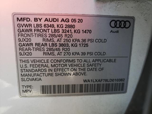 VIN WA1LXAF78LD010382 2020 Audi Q7, Premium Plus no.10