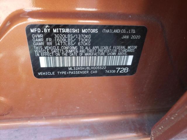 2020 MITSUBISHI MIRAGE LE ML32A5HJ8LH005522