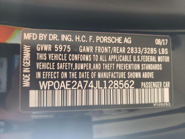2018 PORSCHE PANAMERA 4 WP0AE2A74JL128562