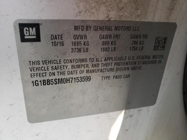 2017 CHEVROLET CRUZE LS - 1G1BB5SM0H7153599