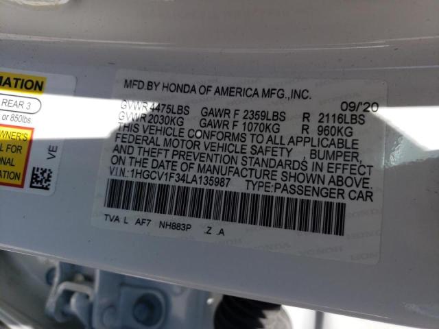 2020 HONDA ACCORD SPO 1HGCV1F34LA135987