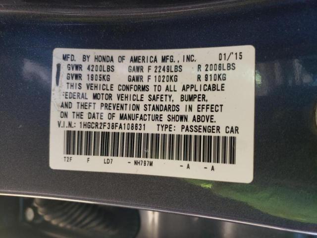 2015 HONDA ACCORD LX 1HGCR2F38FA108631
