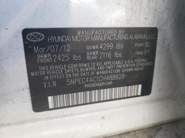 5NPEC4AC1CH488928 Hyundai Sonata Se 2012. Фото: 9