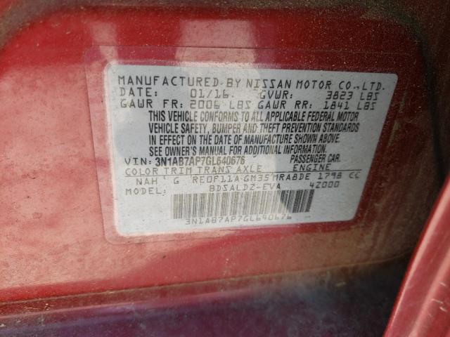 2016 NISSAN SENTRA S 3N1AB7AP7GL640676