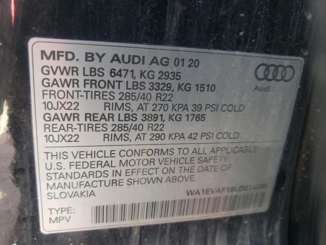 2020 AUDI Q8 PREMIUM WA1EVAF16LD014568