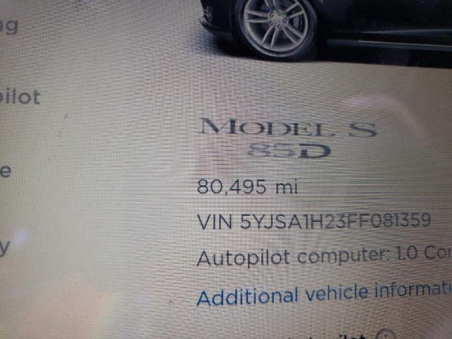 2015 TESLA MODEL S 5YJSA1H23FF081359