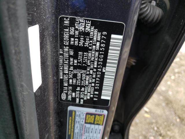 2016 KIA SORENTO EX 5XYPHDA53GG158779