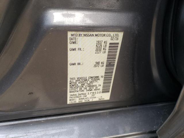 2016 NISSAN ALTIMA 2.5 1N4AL3AP6GC179510