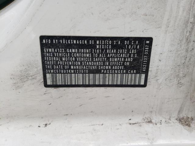 2019 VOLKSWAGEN JETTA S 3VWC57BU3KM127510