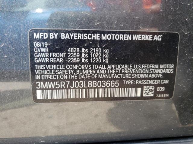 2020 BMW 330XI 3MW5R7J03L8B03665
