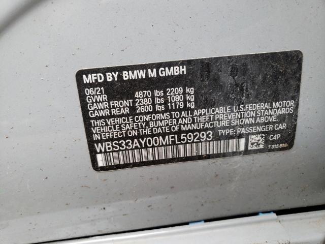 2021 BMW M3 COMPETI WBS33AY00MFL59293