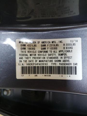 2015 HONDA ACCORD SPO 1HGCR2F54FA039163