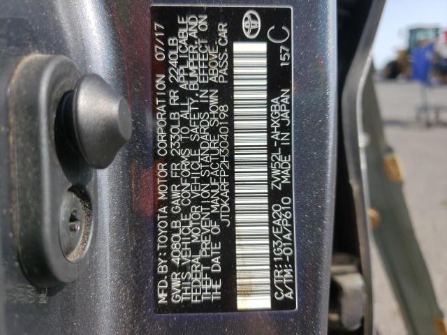 2017 TOYOTA PRIUS PRIM JTDKARFP2H3040198