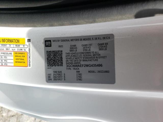 3GCNWAEF2MG435496 Chevrolet Silverado 2021. Фото: 9