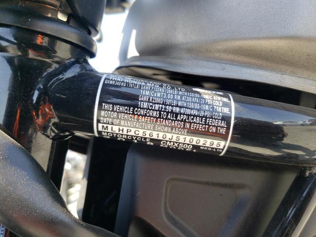 2018 HONDA CMX500 MLHPC5610J5100295