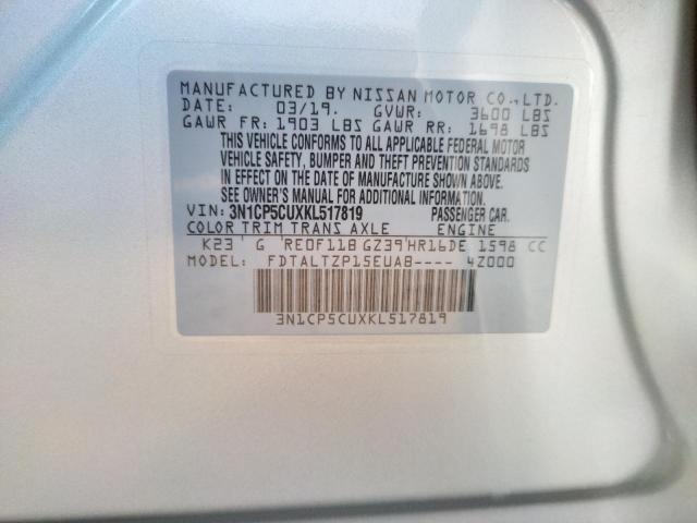 2019 NISSAN KICKS S 3N1CP5CUXKL517819