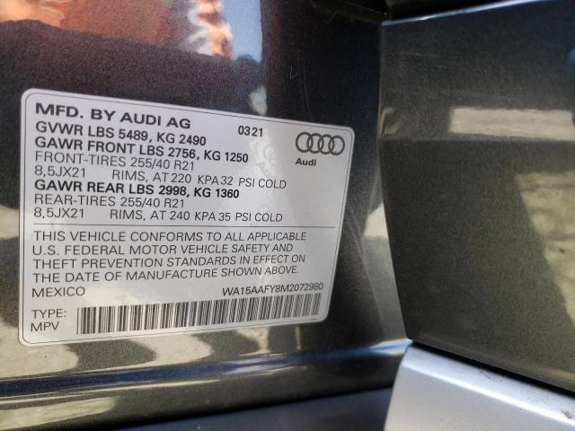 2021 AUDI Q5 SPORTBA WA15AAFY8M2072980