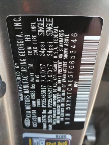 2015 KIA SORENTO LX 5XYKTCA65FG653446