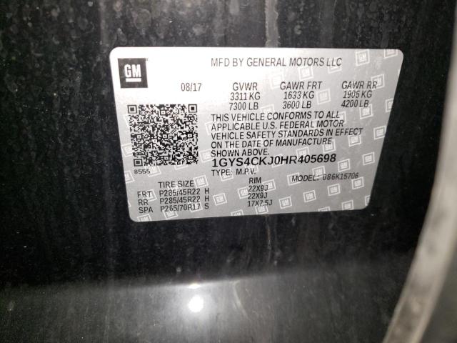 2017 CADILLAC ESCALADE P 1GYS4CKJ0HR405698