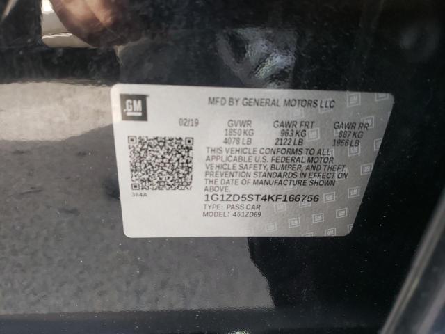 2019 CHEVROLET MALIBU LT 1G1ZD5ST4KF166756