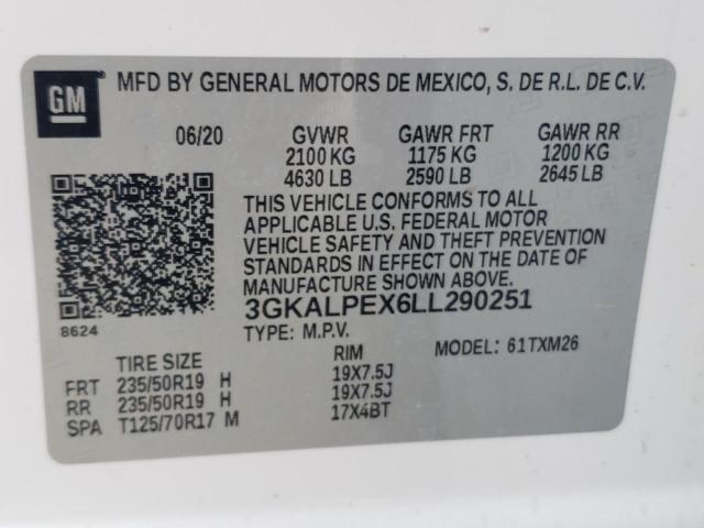 2020 GMC TERRAIN SL 3GKALPEX6LL290251