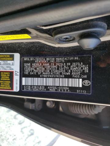 2015 TOYOTA CAMRY HYBR 4T1BD1FKXFU162369